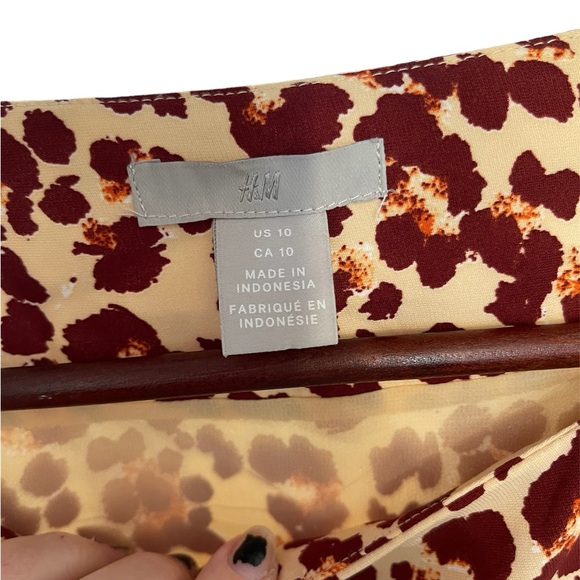 🔥4 for $75🔥 H&M Classic 3/4 Sleeve Leopard Print Dress Office Professional - Picture 5 of 7
